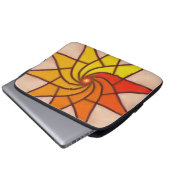 Sunburst Spiral Laptopschutzhülle (Vorne Knopf)