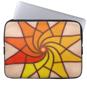 Sunburst Spiral Laptopschutzhülle (Vorderseite)