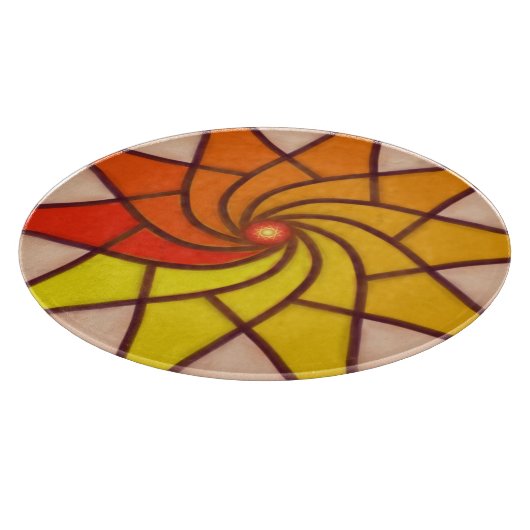 Sunburst Spiral Schneidebrett (Ecke)