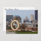 Sunburst Statue Postkarte (Vorne/Hinten)