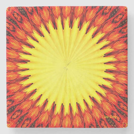 Sunburst Stone Untersetzer (Vorderseite)