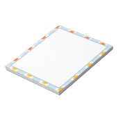 Sunburst Stripes Border Notepad Notizblock (Rotiert)