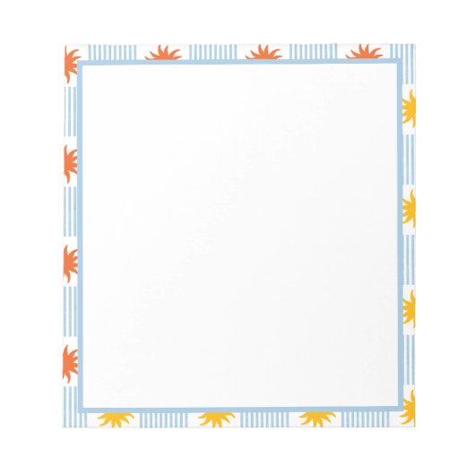 Sunburst Stripes Border Notepad Notizblock (Vorderseite)