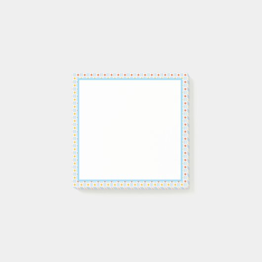 Sunburst Stripes Checkerboard Sticky Note Post-it Klebezettel (Vorderseite)