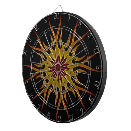 Sunburst Sun Rays Dart Board Dartscheibe (Vorderseite rechts)