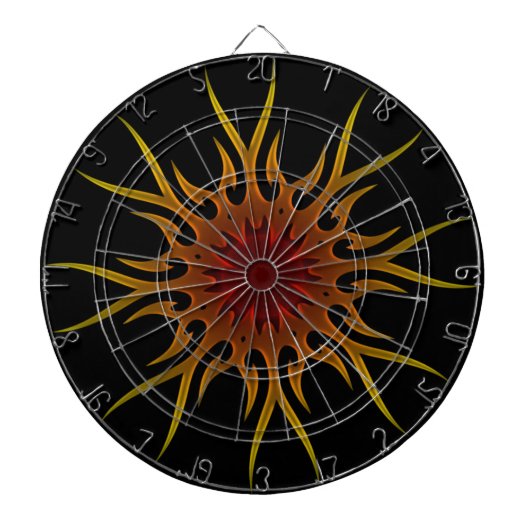 Sunburst Sun Rays Dart Board Dartscheibe (vorne)