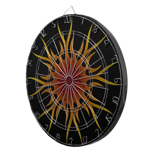 Sunburst Sun Rays Dart Board Dartscheibe (Vorderseite rechts)