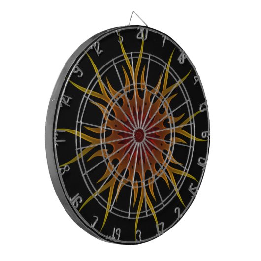 Sunburst Sun Rays Dart Board Dartscheibe (Vorderseite Links)