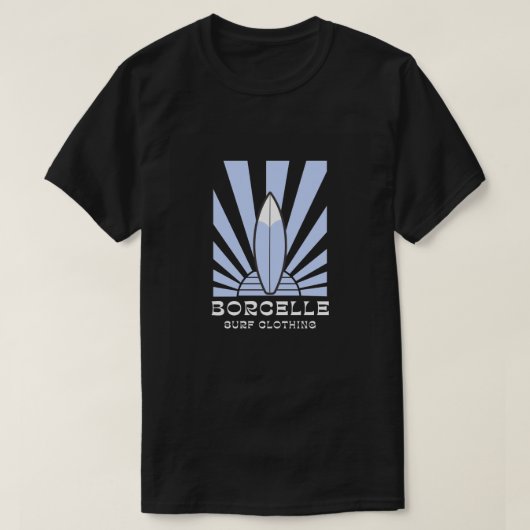 Sunburst Surfboard - BORCELLE Surf Bekleidung T-Shirt (Design vorne)
