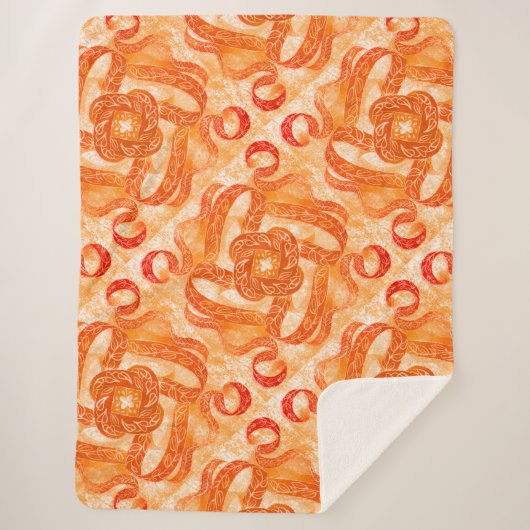 Sunburst Swirl Boho Sherpa Blanket Sherpadecke (Vorderseite)