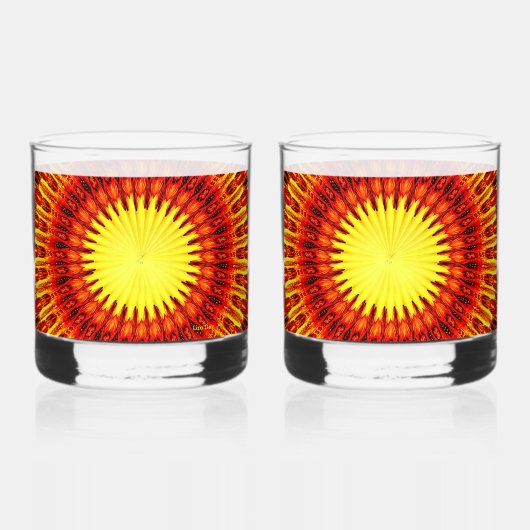 Sunburst Trinkbehälter Set Whiskyglas (Vorderseite)