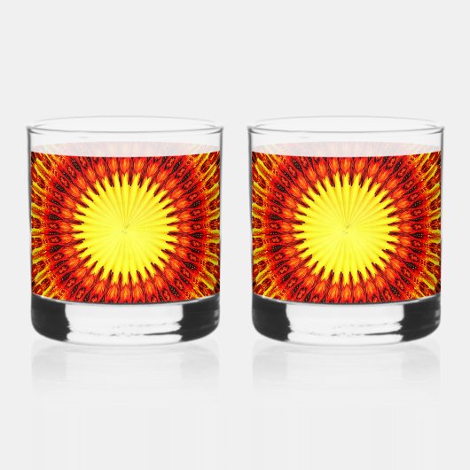 Sunburst Trinkbehälter Set Whiskyglas (Rückseite)