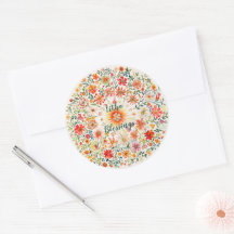 Sunburst und Floral Muster Litha