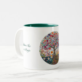 Sunburst und Floral Muster Litha Zweifarbige Tasse