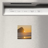 Sunburst und Haystack Rock am Kap Kiwanda Magnet (In Situ (Geschirrspüler))