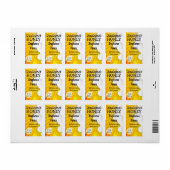 Sunburst und Wolken Honey Jar Adressaufkleber (Vorne)