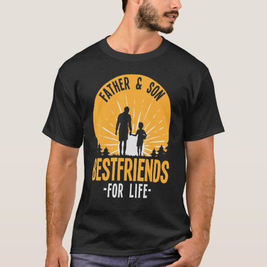 Sunburst Vater und Sohn besten Freunde für das Leb T-Shirt (Vorderseite)