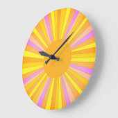 Sunburst Wall Clock Große Wanduhr (Winkel)