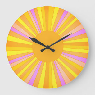 Sunburst Wall Clock Große Wanduhr