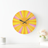 Sunburst Wall Clock Große Wanduhr (Zuhause)