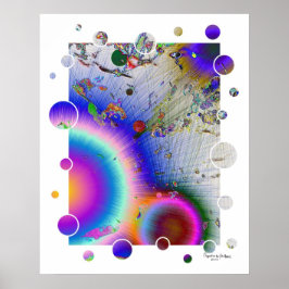 Sunburst White Frame, Art Signature Poster