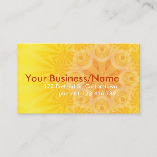 Sunburstia Business Card Visitenkarte (Vorderseite)