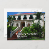 Sunbury-Plantage in Barbados Postkarte (Vorne/Hinten)