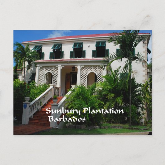 Sunbury-Plantage in Barbados Postkarte (Vorderseite)