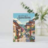 Suncheon-Gasse Süd Korea Postkarte (Stehend Vorderseite)
