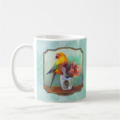 Sunconure und -Blumen Kaffeetasse (Links)