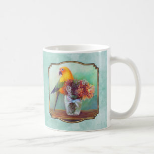 Sunconure und -Blumen Kaffeetasse
