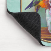 Sunconure und -Blumen Mousepad (Ecke)