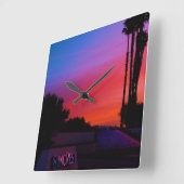 SUNCREST WALL CLOCK QUADRATISCHE WANDUHR (Winkel)