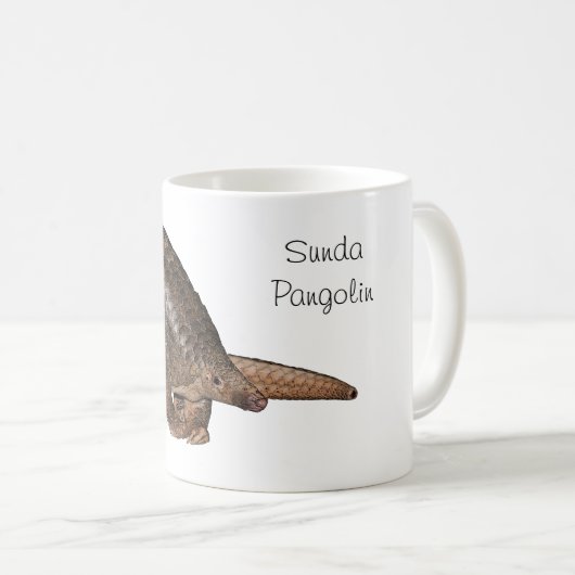 Sunda Pangolin-Tasse Kaffeetasse (VorderseiteRechts)
