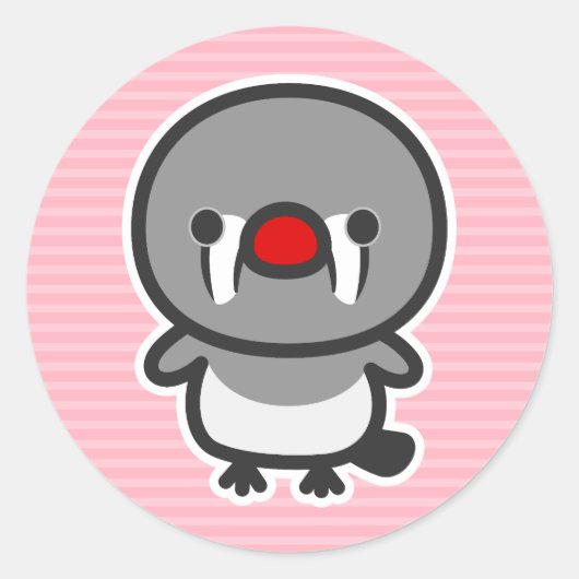 Sunda zebra Finish Runder Aufkleber (Vorderseite)