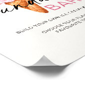 Sundae Bar Ice Cream Scoopup Themed Sign Poster (Ecke)