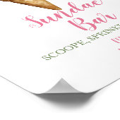 Sundae Bar She wurde Brautparty aufgedeckt Poster (Ecke)