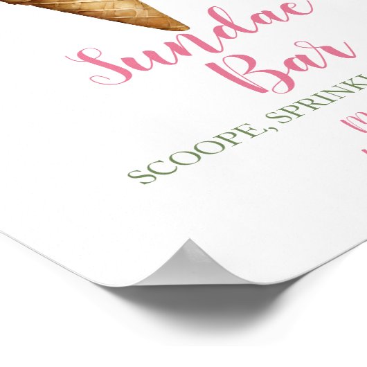 Sundae Bar She wurde Brautparty aufgedeckt Poster (Ecke)