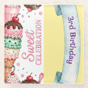 Sundae Candyland Geburtstagsparty Untersetzer