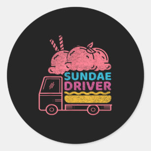 Sundae Driver Weed-Sorte  Runder Aufkleber