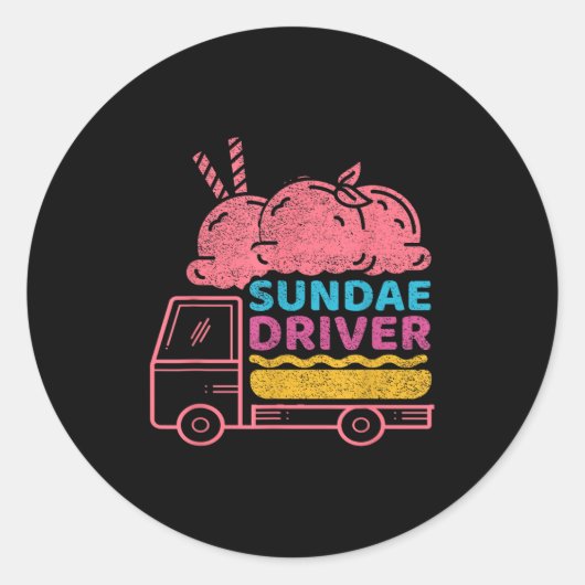 Sundae Driver Weed-Sorte  Runder Aufkleber (Vorderseite)