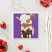 Sundae Eiscreme Spaß Desserts Serviette (Beispiel)