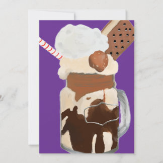 Sundae Eiscremes Spaß Desserts Dankeskarte