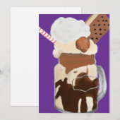 Sundae Eiscremes Spaß Desserts Dankeskarte (Vorne/Hinten)
