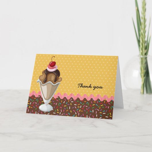 Sundae * Farbe wählen Dankeskarte (Vorderseite)