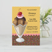 Sundae * Farbe wählen Einladung (Stehend Vorderseite)