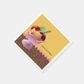 Sundae * Farbe wählen Serviette (Ecke)