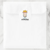 Sundae Funny Sunday Ice Cream Pub Runder Aufkleber (Tasche)