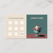 Sundae - Ice Cream Parlon Loyalty Card Visitenkarte (Vorderseite)
