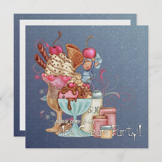 Sundae Koch Einladung (Vorne/Hinten)